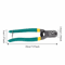 Green Wire Rope Cutter with Spring-loaded Handle, Steel Cable Cutters, One-Handed Cutting Pliers for Brake Cable