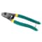 Green Wire Rope Cutter with Spring-loaded Handle, Steel Cable Cutters, One-Handed Cutting Pliers for Brake Cable