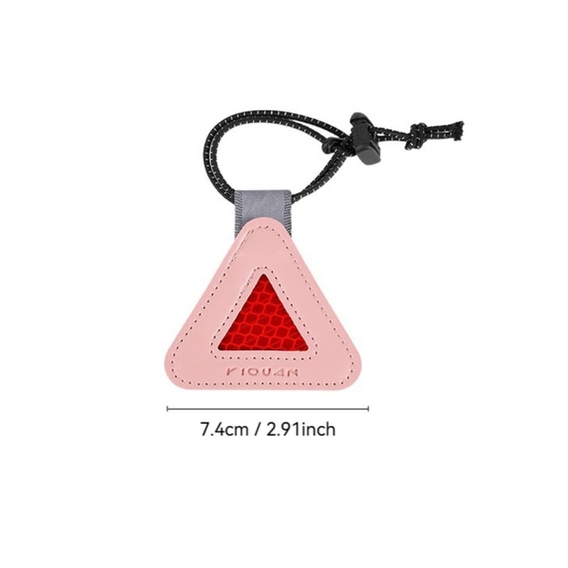 High Brightness Bicycle Reflective Pendant PVC Night Riding Triangle Warning Pad Multifunctional Mini Reflective Triangle Sign