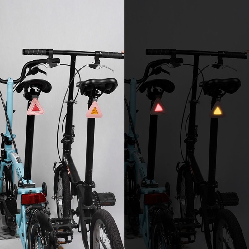 High Brightness Bicycle Reflective Pendant PVC Night Riding Triangle Warning Pad Multifunctional Mini Reflective Triangle Sign