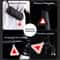 High Brightness Bicycle Reflective Pendant PVC Night Riding Triangle Warning Pad Multifunctional Mini Reflective Triangle Sign