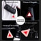 High Brightness Bicycle Reflective Pendant PVC Night Riding Triangle Warning Pad Multifunctional Mini Reflective Triangle Sign