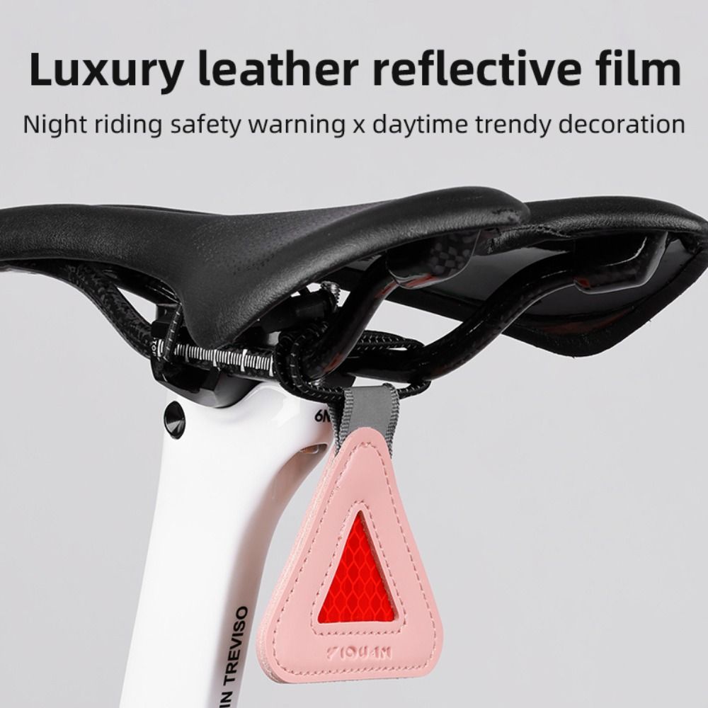 High Brightness Bicycle Reflective Pendant PVC Night Riding Triangle Warning Pad Multifunctional Mini Reflective Triangle Sign