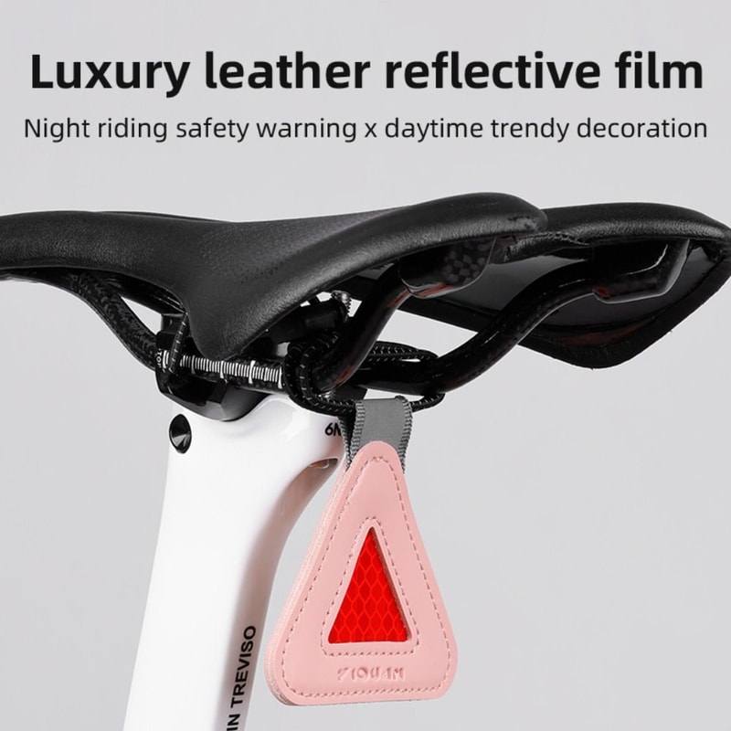 High Brightness Bicycle Reflective Pendant PVC Night Riding Triangle Warning Pad Multifunctional Mini Reflective Triangle Sign