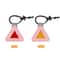 High Brightness Bicycle Reflective Pendant PVC Night Riding Triangle Warning Pad Multifunctional Mini Reflective Triangle Sign
