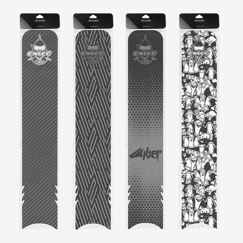 Carbon Fiber Pattern Bike Frame Sticker, Waterproof Cycling Accessories Chain Guard Protective Pad