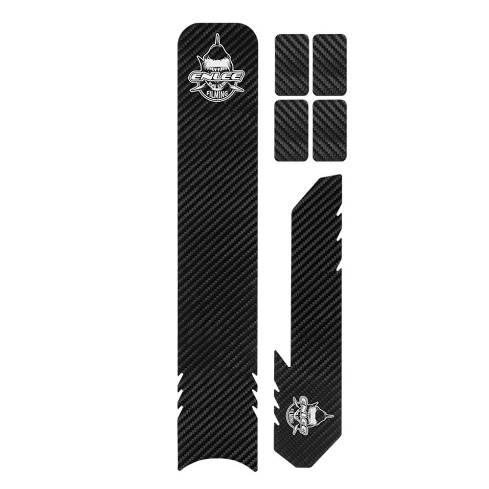 Carbon Fiber Pattern Bike Frame Sticker, Waterproof Cycling Accessories Chain Guard Protective Pad