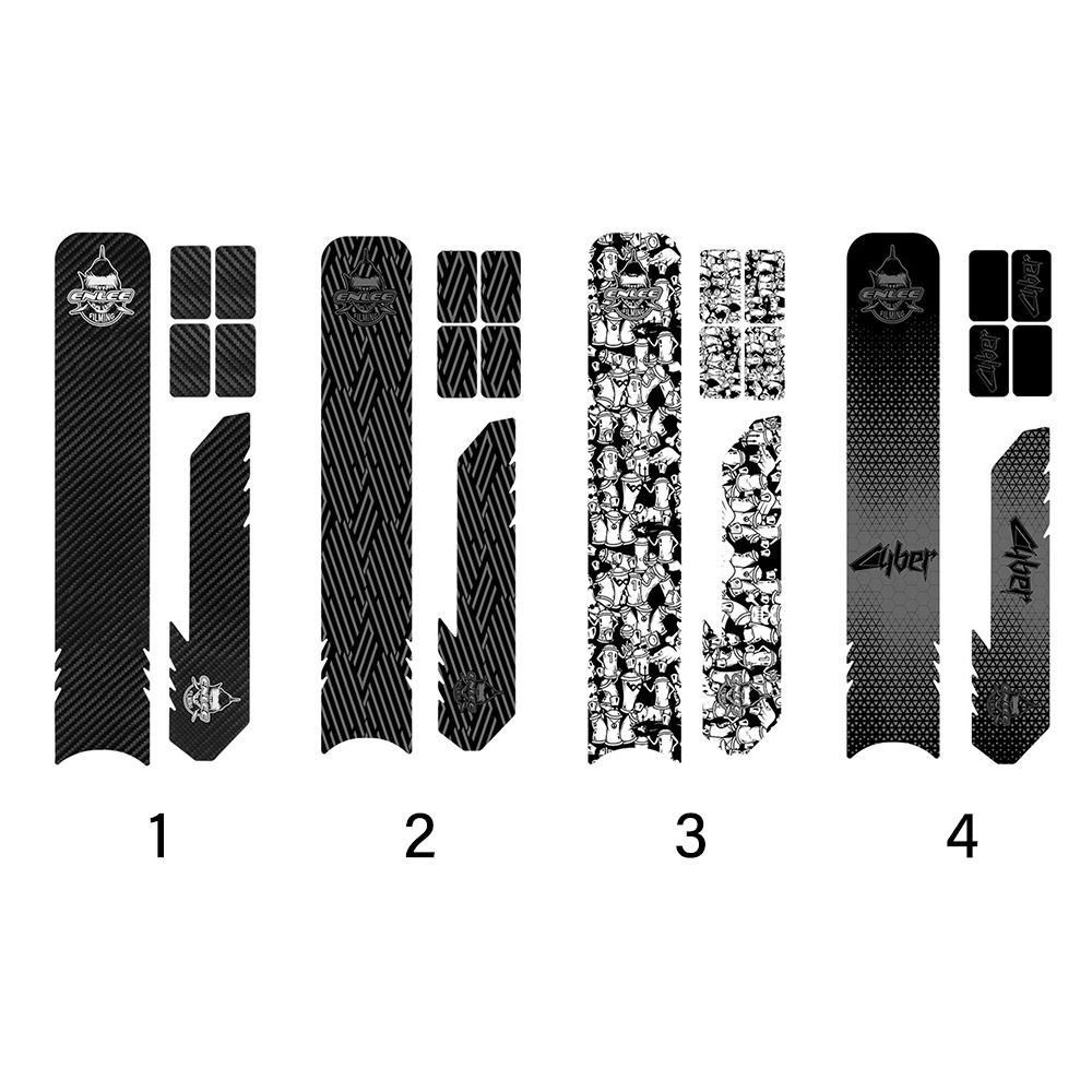 Carbon Fiber Pattern Bike Frame Sticker, Waterproof Cycling Accessories Chain Guard Protective Pad
