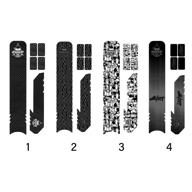Carbon Fiber Pattern Bike Frame Sticker, Waterproof Cycling Accessories Chain Guard Protective Pad