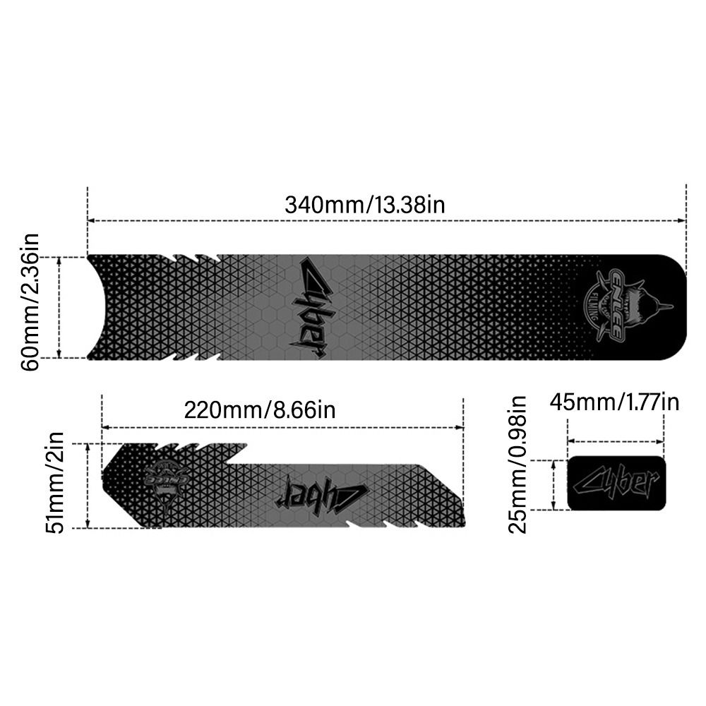 Carbon Fiber Pattern Bike Frame Sticker, Waterproof Cycling Accessories Chain Guard Protective Pad