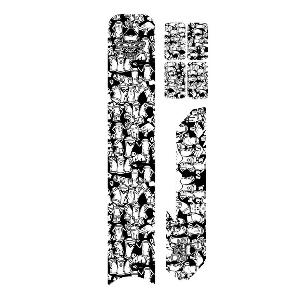 Carbon Fiber Pattern Bike Frame Sticker, Waterproof Cycling Accessories Chain Guard Protective Pad