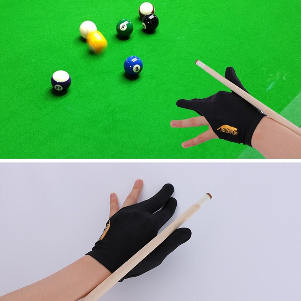 Elastic Snooker Gloves NonSlip Spandex Billiards Gloves Breathable Three Finger Open Gloves For Men 3