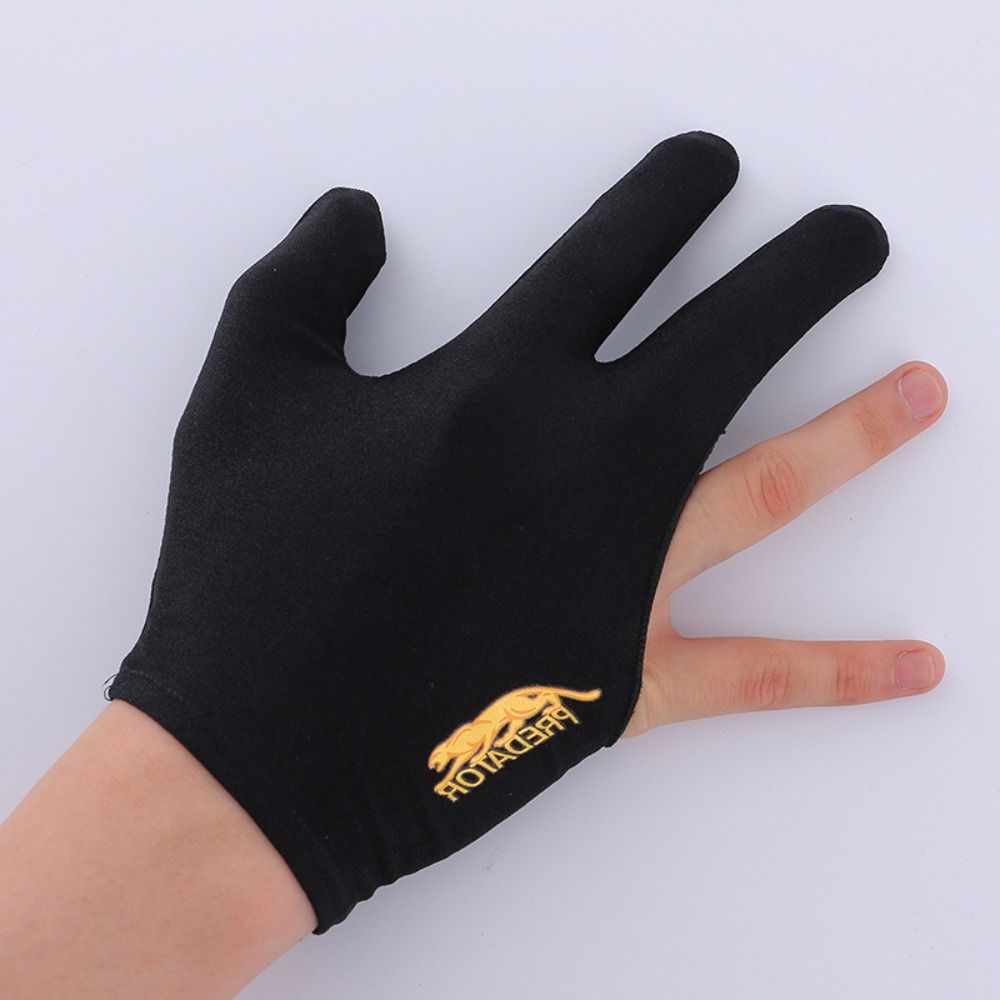 Elastic Snooker Gloves NonSlip Spandex Billiards Gloves Breathable Three Finger Open Gloves For Men 7