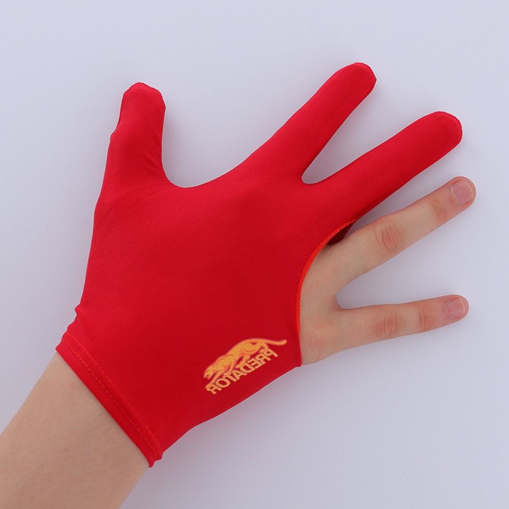 Elastic Snooker Gloves NonSlip Spandex Billiards Gloves Breathable Three Finger Open Gloves For Men 8