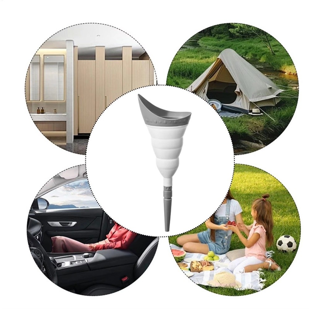 Foldable Design Female Device, Reusable She Pee Cup, Conch Shape Pee Funnel for Hiking