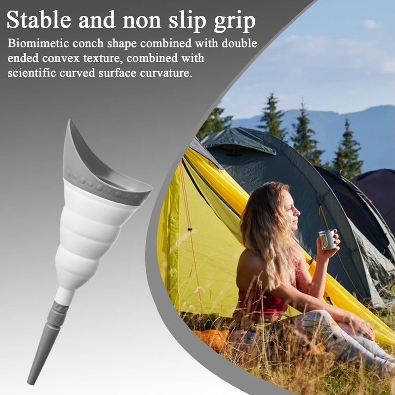 Foldable Design Female Device, Reusable She Pee Cup, Conch Shape Pee Funnel for Hiking