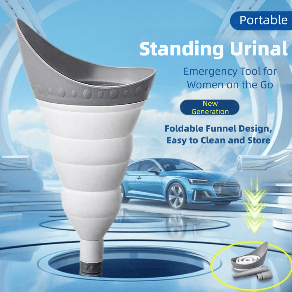 Foldable Design Female Device, Reusable She Pee Cup, Conch Shape Pee Funnel for Hiking