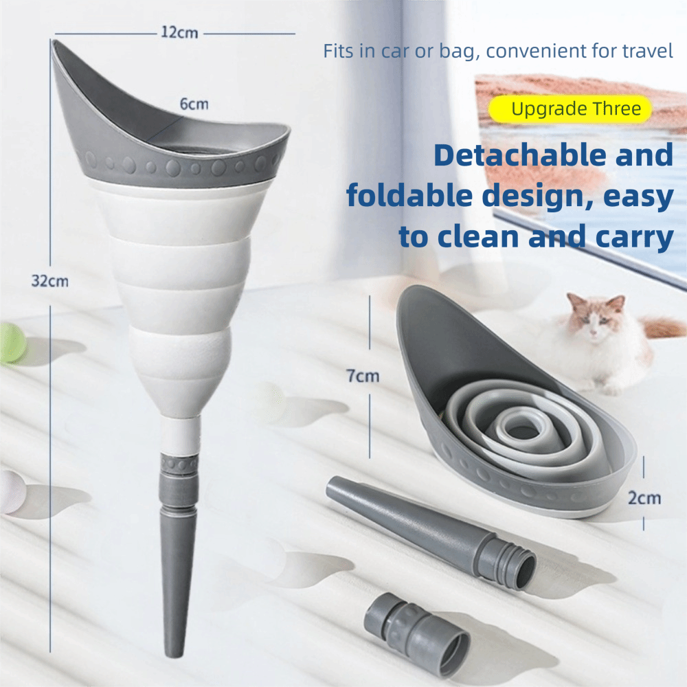 Foldable Design Female Device, Reusable She Pee Cup, Conch Shape Pee Funnel for Hiking
