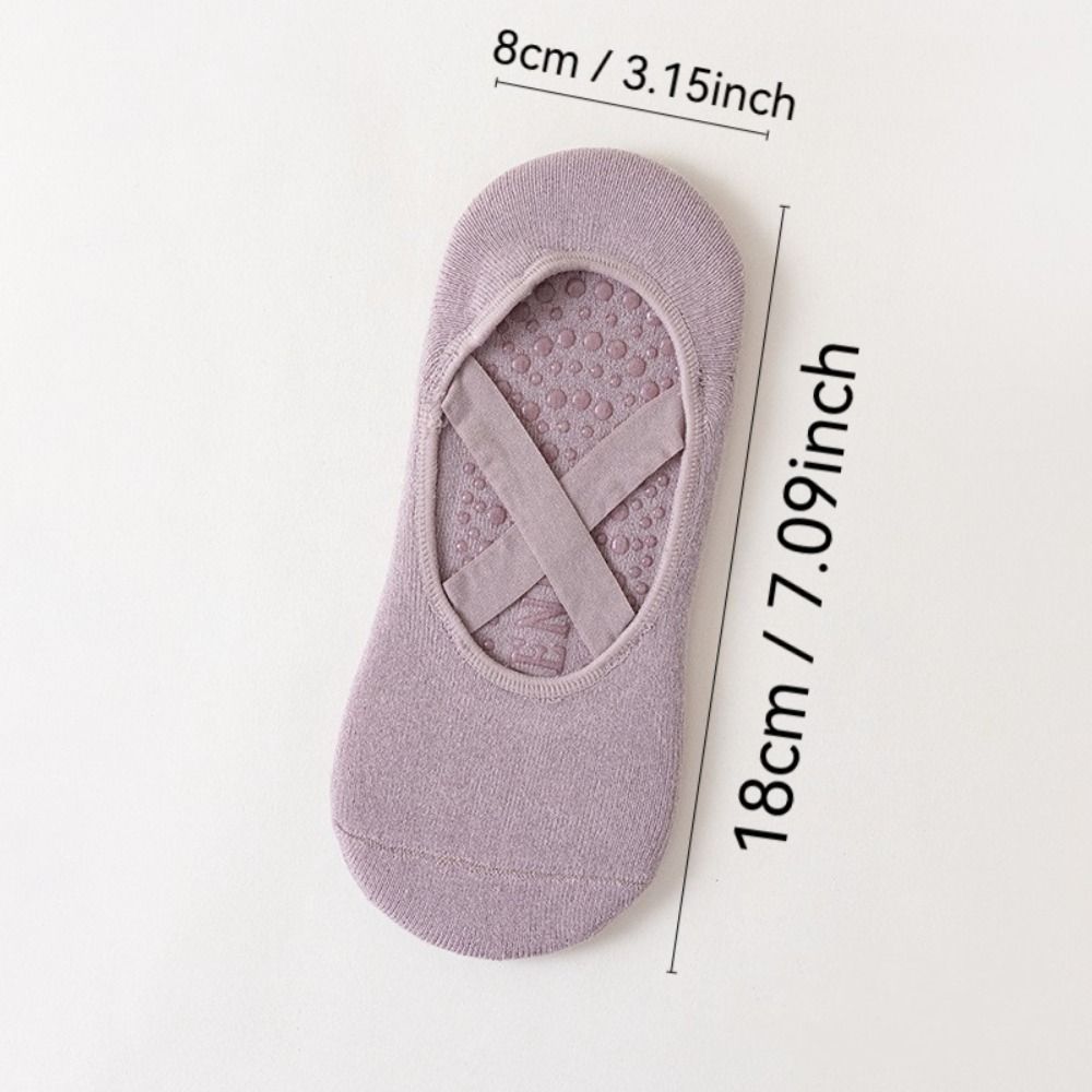 Cotton Yoga Socks for Women, Soft Breathable Anti-slip Pilates Socks, Backless Workout Socks