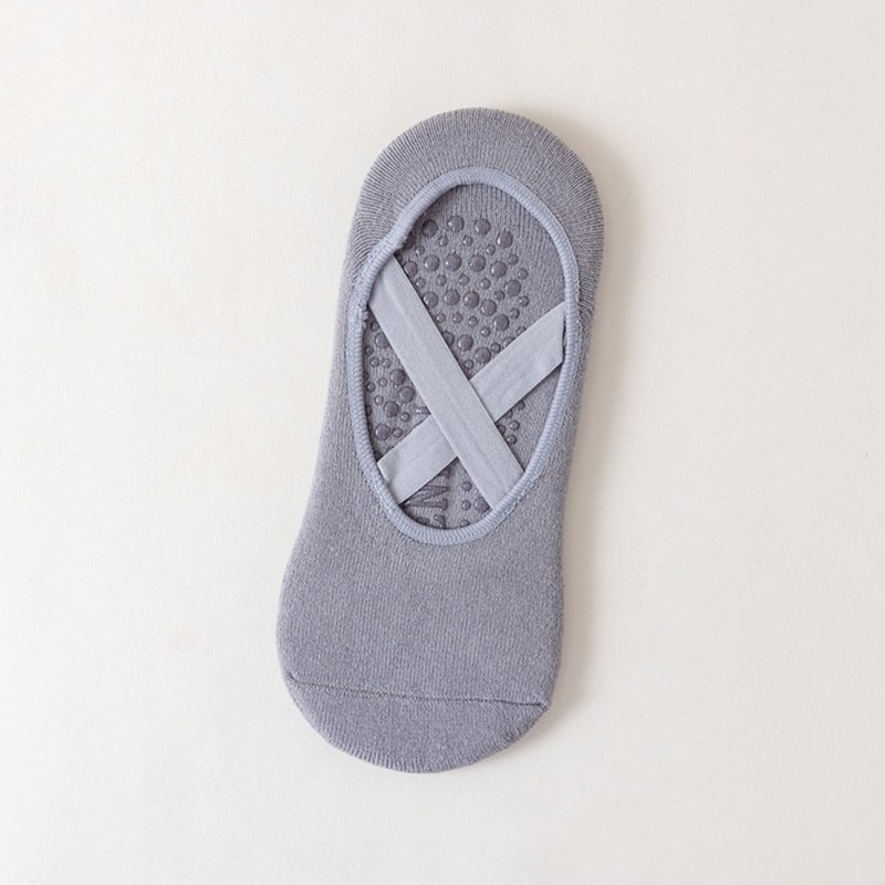 Cotton Yoga Socks for Women, Soft Breathable Anti-slip Pilates Socks, Backless Workout Socks