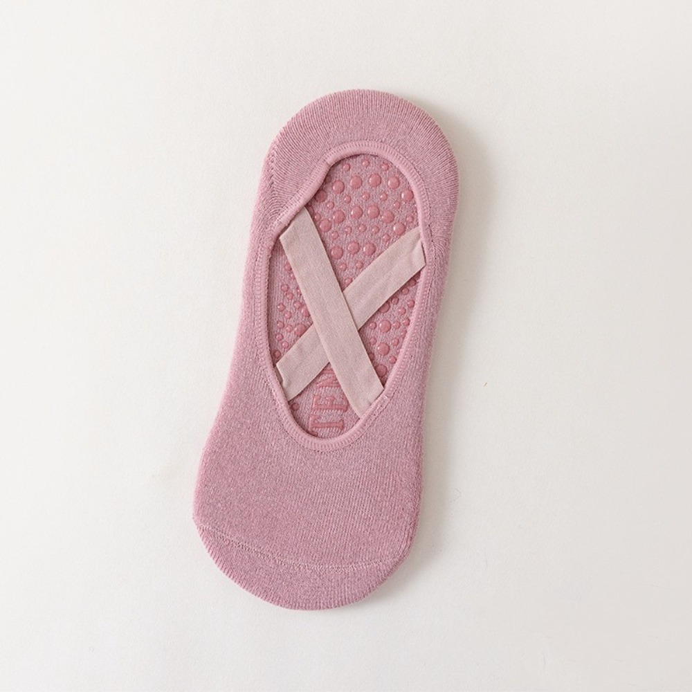 Cotton Yoga Socks for Women, Soft Breathable Anti-slip Pilates Socks, Backless Workout Socks