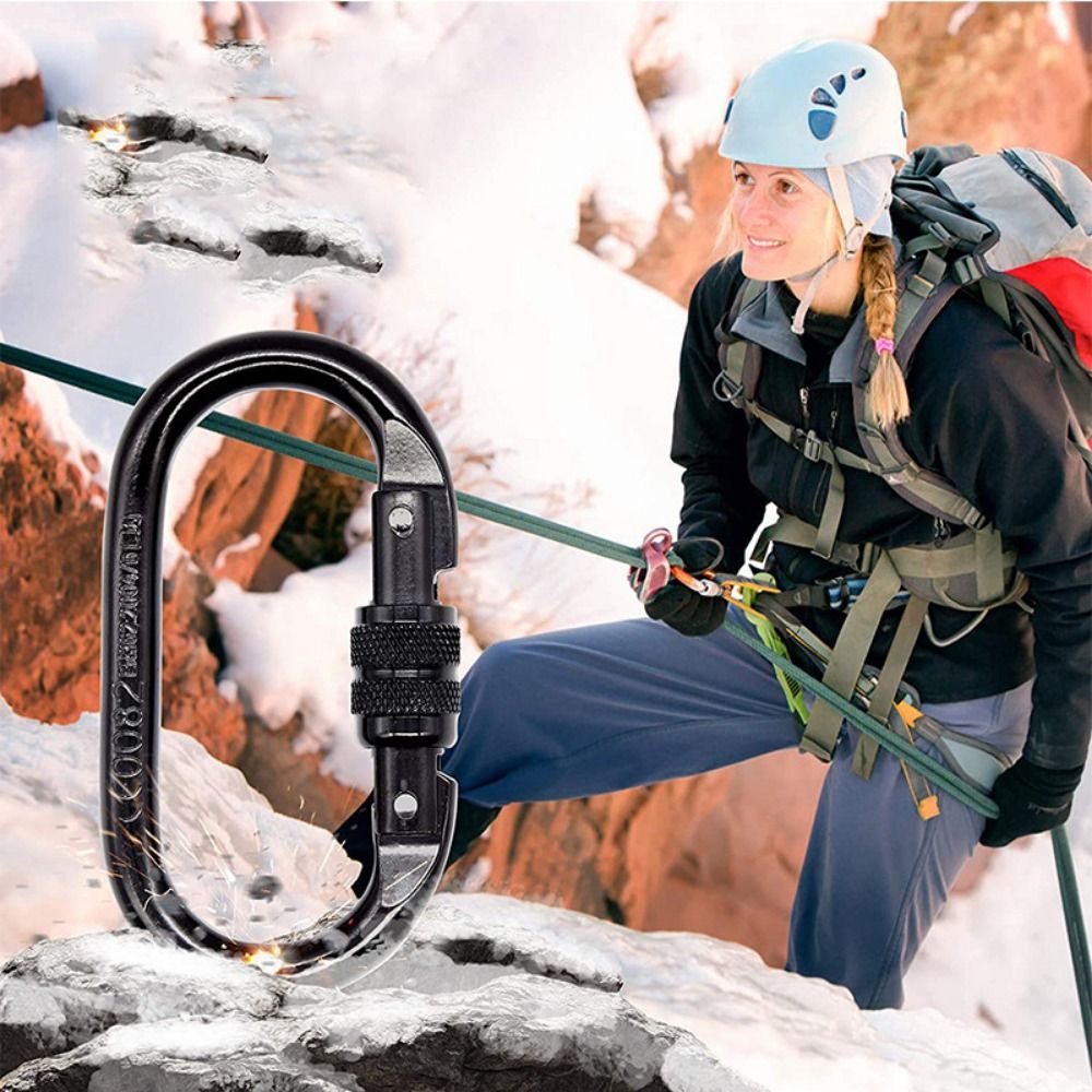 Alloy Steel Professional Safety Carabiner, Multicolors D Shape Key Hooks, Outdoor Ascend Tool
