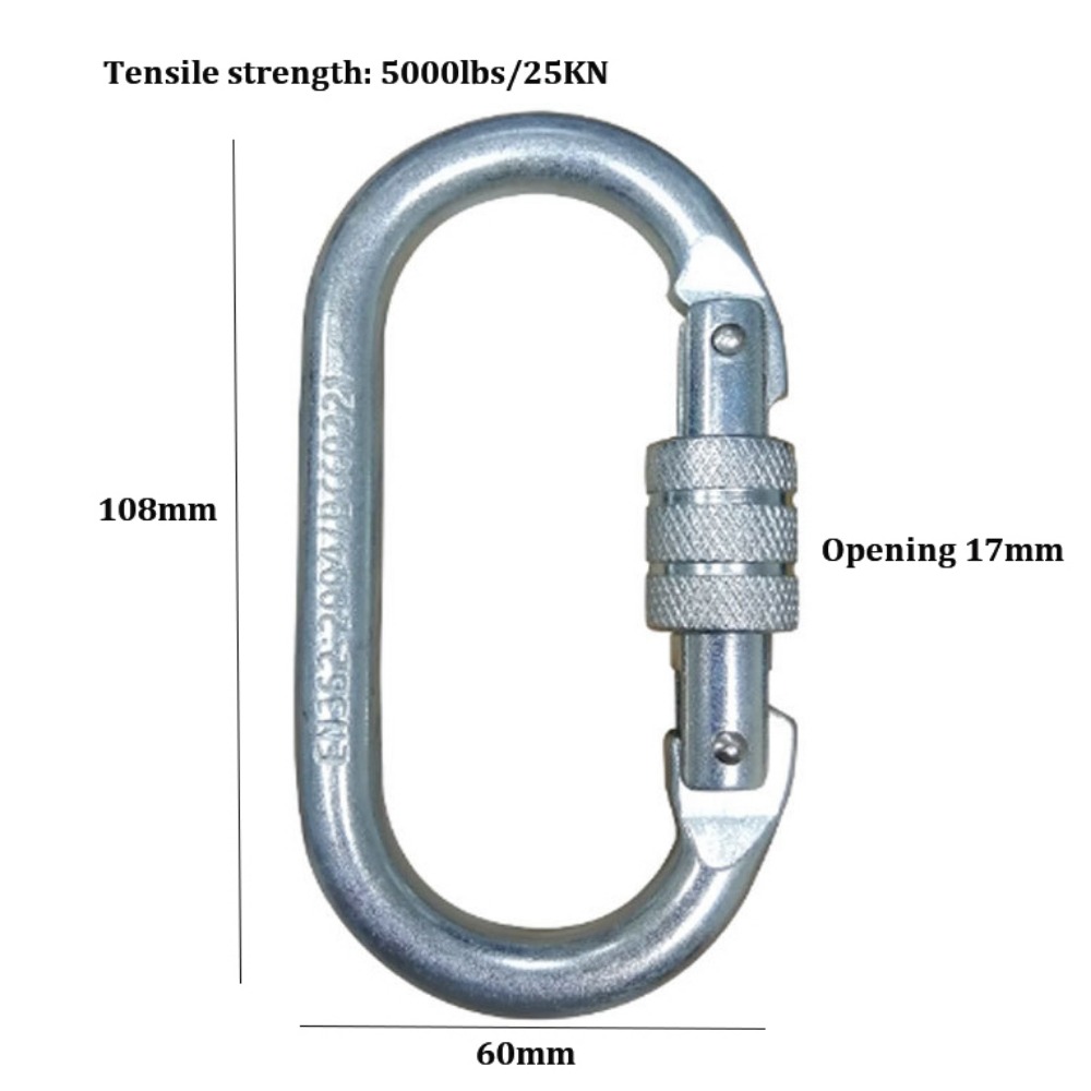 Alloy Steel Professional Safety Carabiner, Multicolors D Shape Key Hooks, Outdoor Ascend Tool