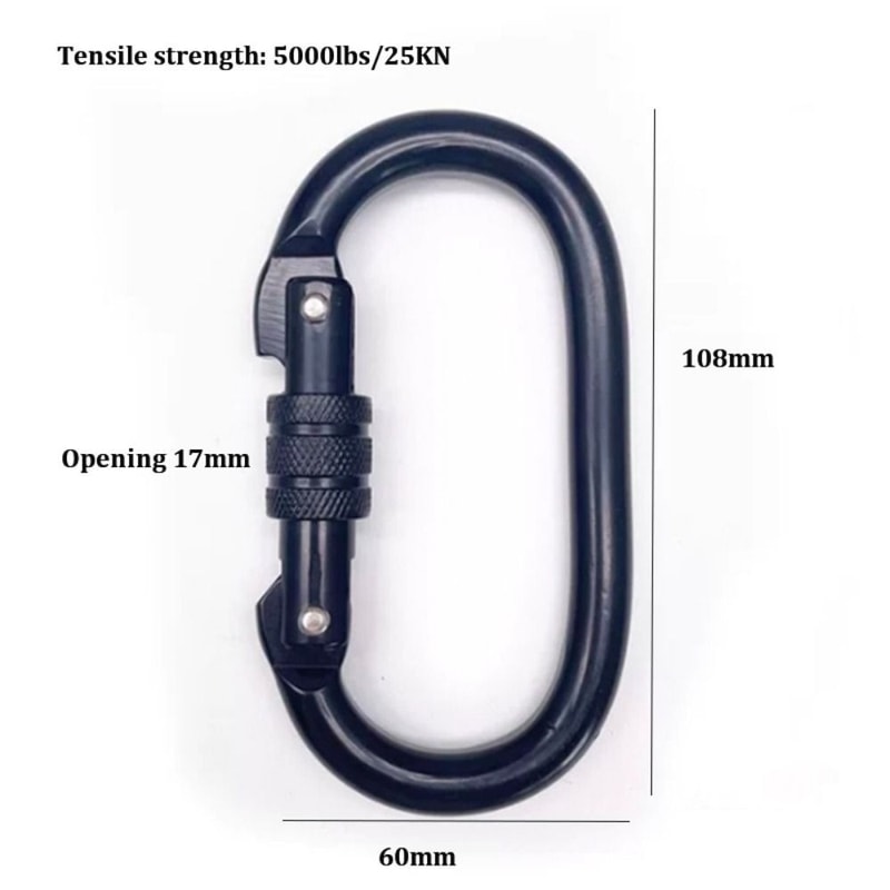 Alloy Steel Professional Safety Carabiner, Multicolors D Shape Key Hooks, Outdoor Ascend Tool
