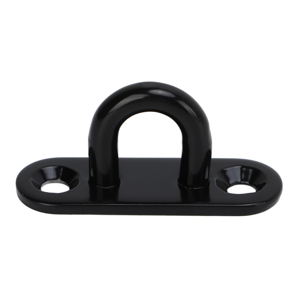 Thickened Stainless Steel Eye Plate Hook Oval Black Ceiling Hooks For Marine Use 3