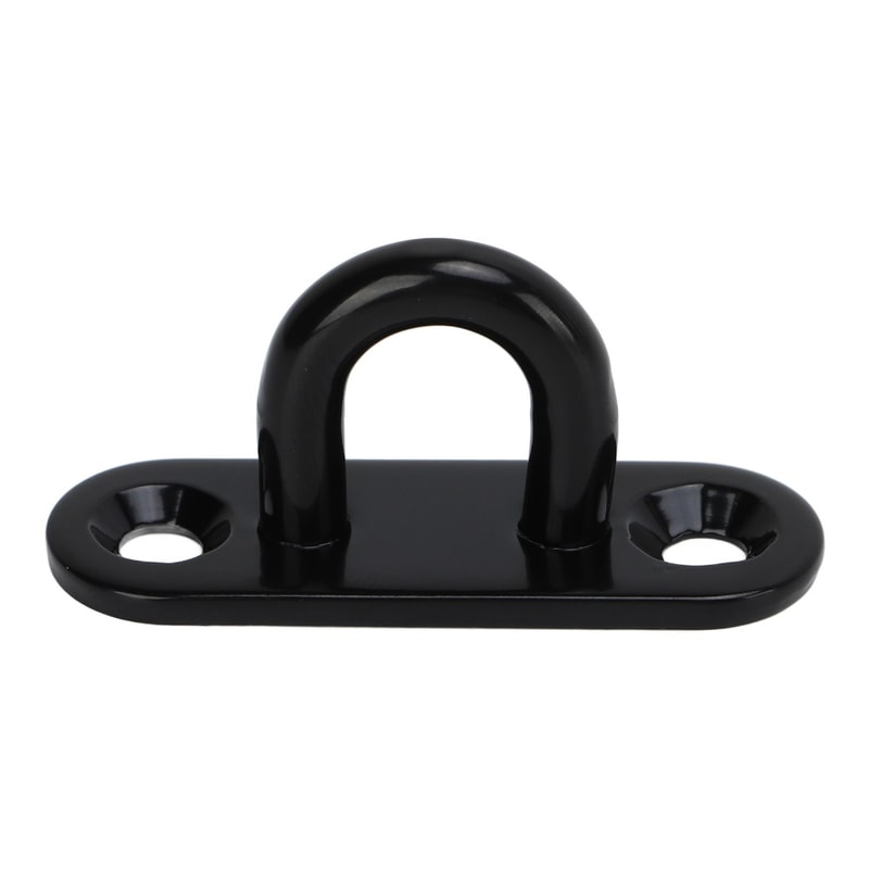Thickened Stainless Steel Eye Plate Hook Oval Black Ceiling Hooks For Marine Use 3