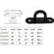 Thickened Stainless Steel Eye Plate Hook Oval Black Ceiling Hooks For Marine Use 5