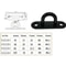 Thickened Stainless Steel Eye Plate Hook Oval Black Ceiling Hooks For Marine Use 5