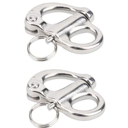 marine shackle silver snap hook stainless steel fixed for boats