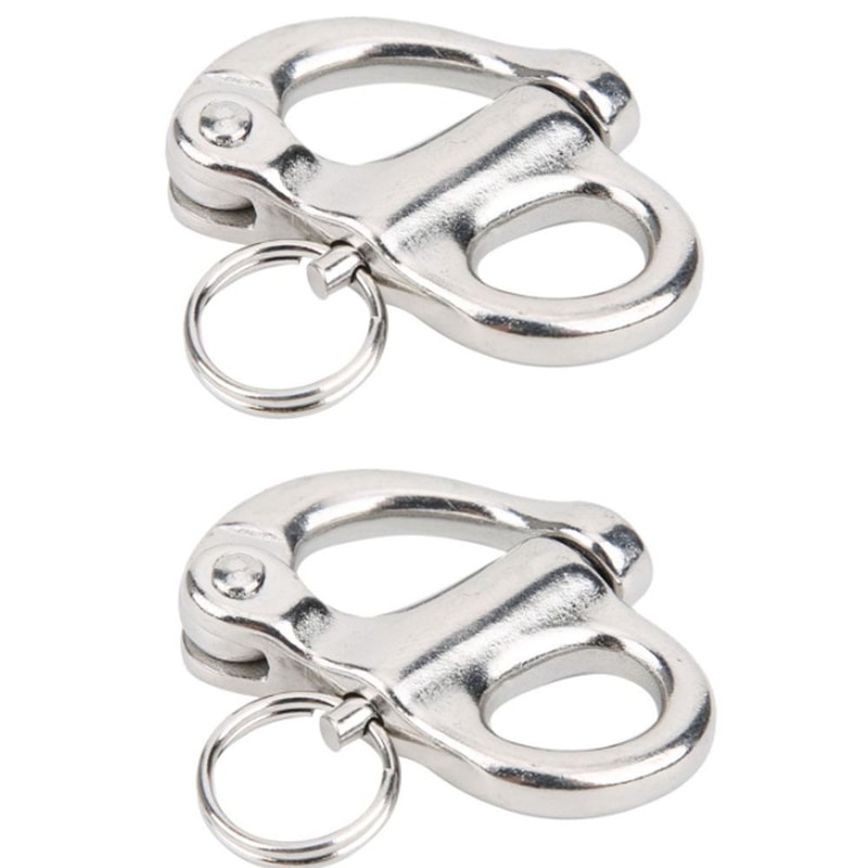 Marine Shackle Silver Snap Hook Stainless Steel Fixed for Boats