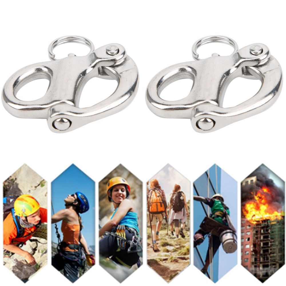 Marine Shackle Silver Snap Hook Stainless Steel Fixed for Boats