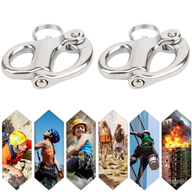 Marine Shackle Silver Snap Hook Stainless Steel Fixed for Boats