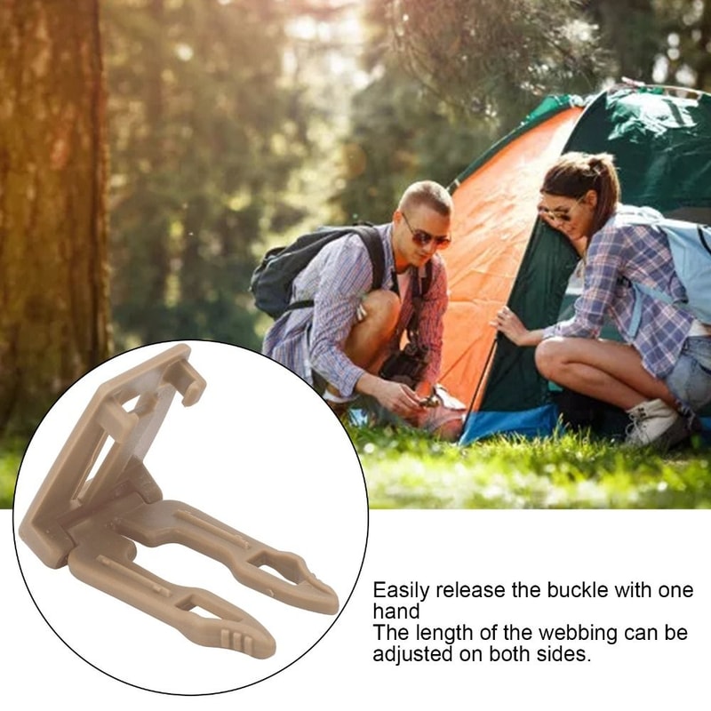 Adjustable Buckle Clip, Durable Removable Webbing Strap, MultiFunction Backpack Connecting Buckles, EDC Equipment