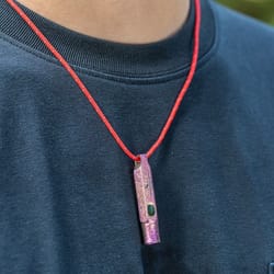 mini titanium whistle, portable loud lightweight outdoor edc tool for camping and hiking