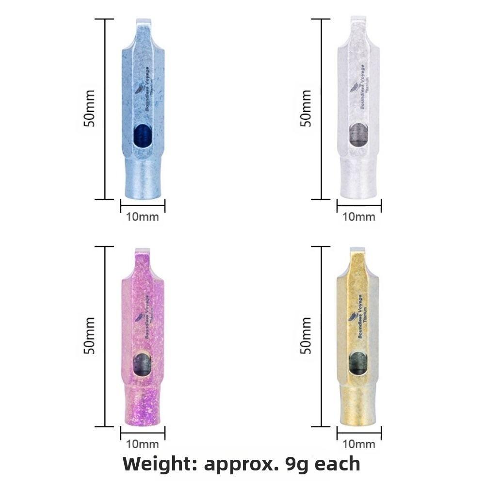 Mini Titanium Whistle, Portable Loud Lightweight Outdoor EDC Tool for Camping and Hiking