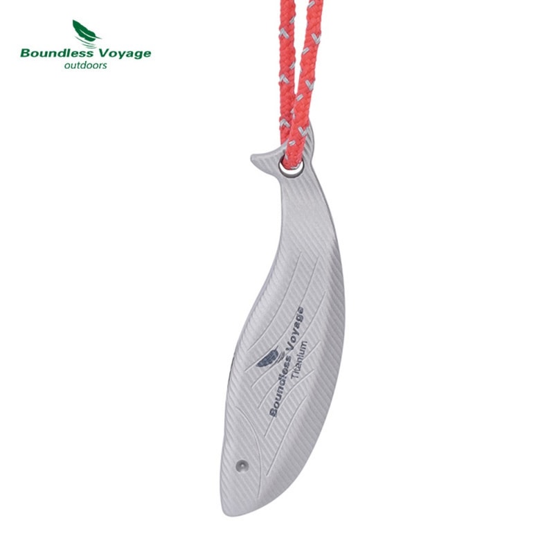 Mini Titanium Whistle, Portable Loud Lightweight Outdoor EDC Tool for Camping and Hiking