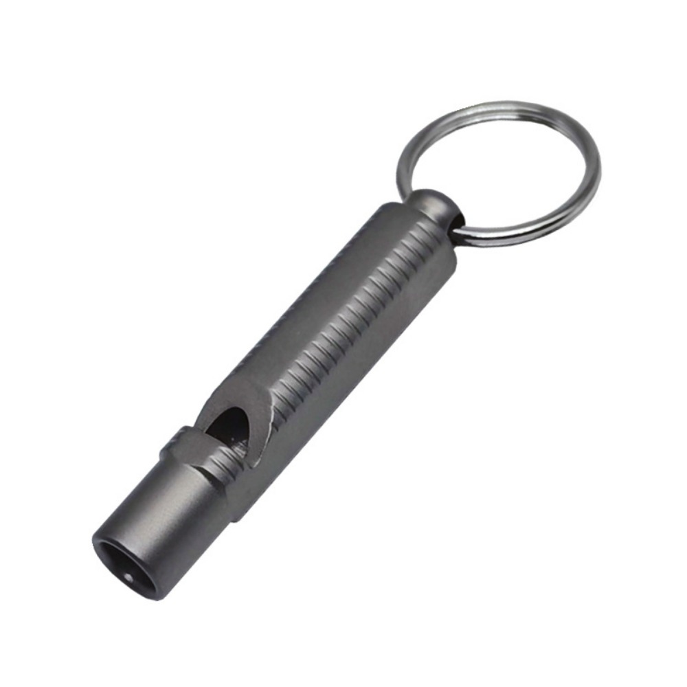 Mini Titanium Whistle, Portable Loud Lightweight Outdoor EDC Tool for Camping and Hiking