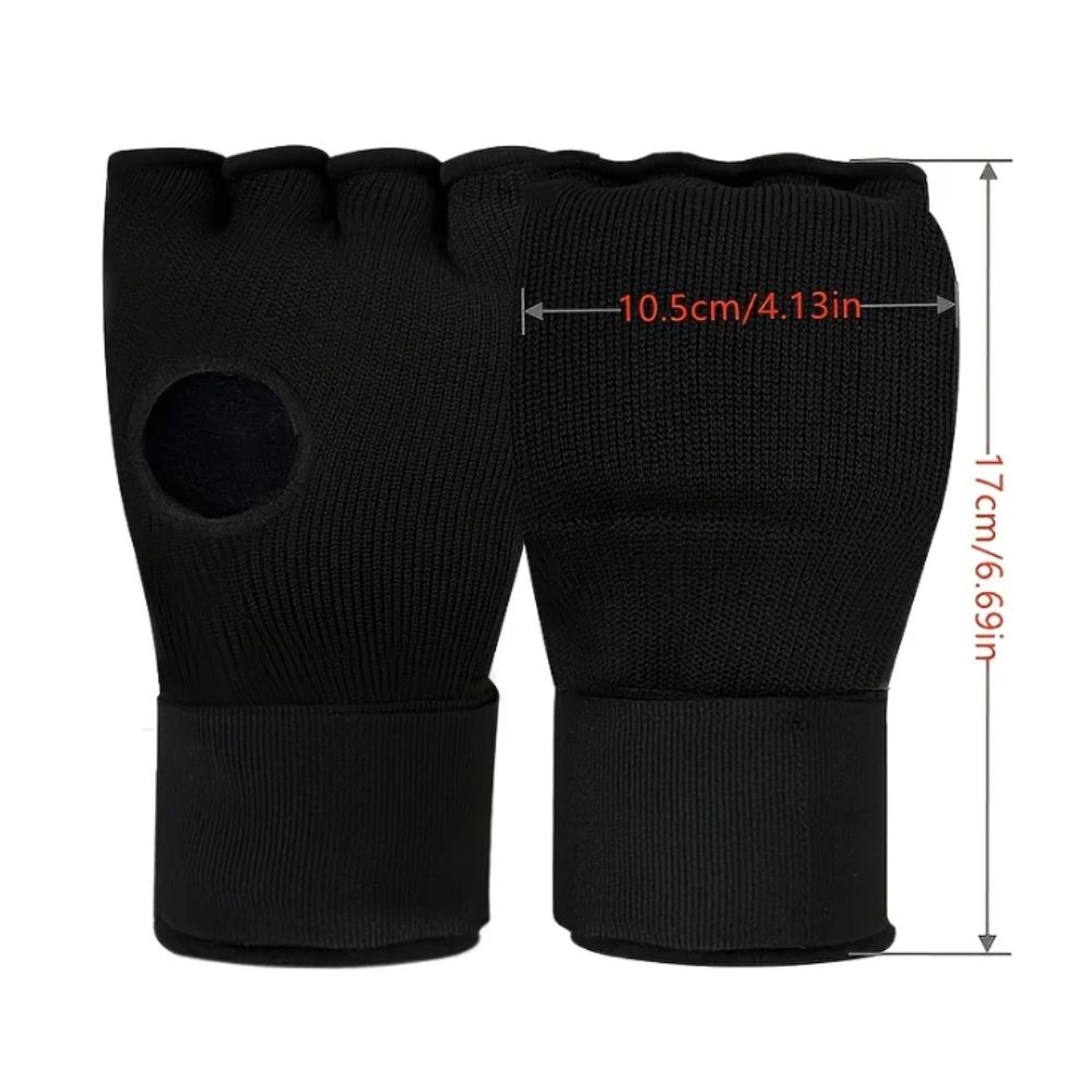 Gel Boxing Gloves, Breathable Thickened Sponge MMA Mitts, Long Wrist Strap for Muay Thai Training, Half Finger Punching