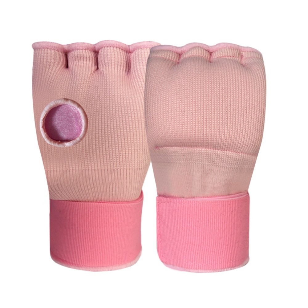 Gel Boxing Gloves, Breathable Thickened Sponge MMA Mitts, Long Wrist Strap for Muay Thai Training, Half Finger Punching