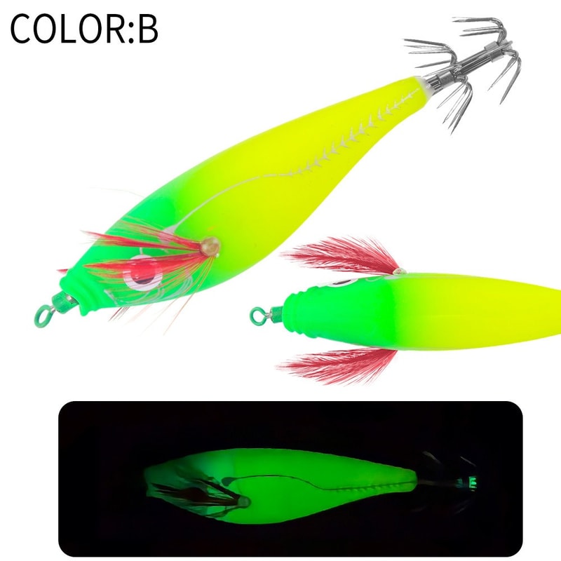 Webfoot Wood Shrimp Slow Sinking Lure with Luminous Sound Beads Artificial Octopus Fishing Bait