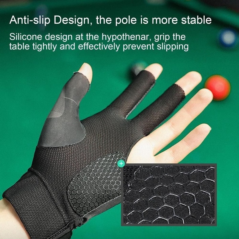 Elasticity Breathable Training Glove Three Fingers Snooker Glove Left Right Hand Anti Skid Billiard 1