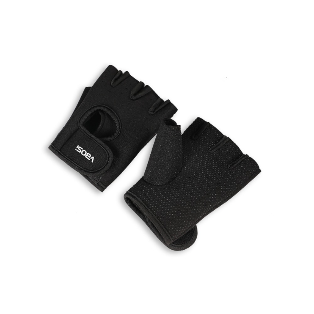 Elastic Compression Half Finger Cycling Gloves Black Grey Pink Cotton Polyester Finger Brace For Gy 7