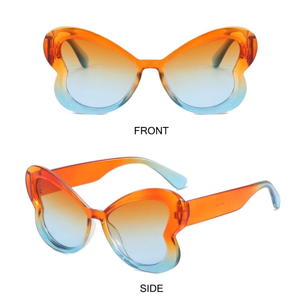 Trendy Gradient Ladies Party Eyewear, Cute Colorful Butterfly Sunglasses, Stylish Women Cat Eye Shades
