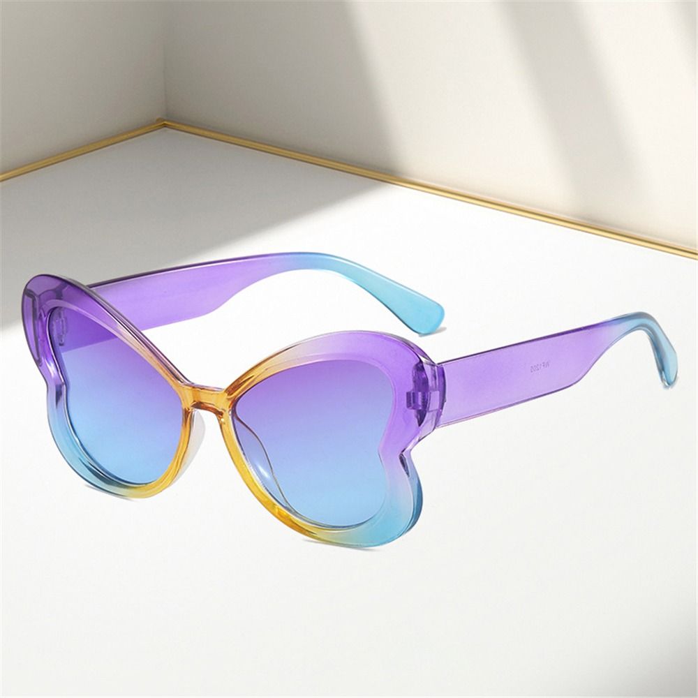 Trendy Gradient Ladies Party Eyewear, Cute Colorful Butterfly Sunglasses, Stylish Women Cat Eye Shades