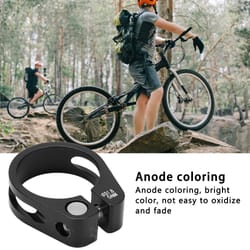 black lightweight seat post clamp, aluminum alloy bike clip, bike accessories