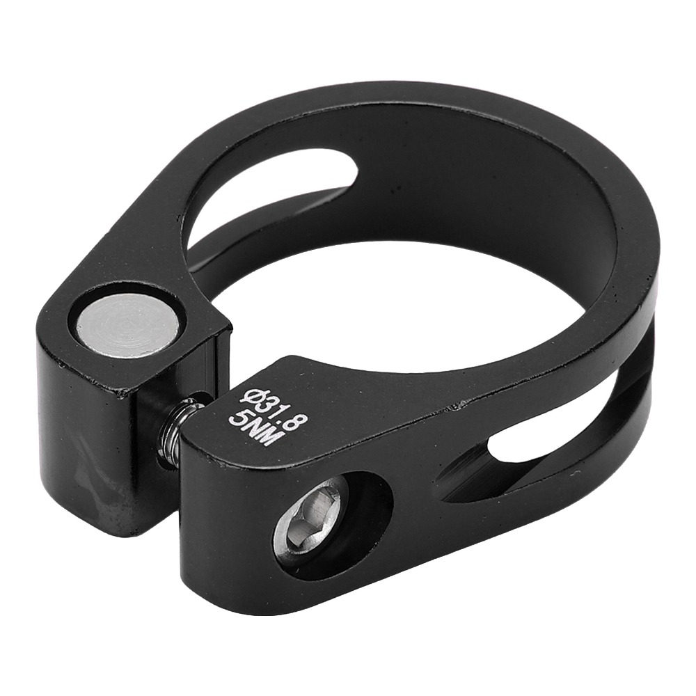 Black Lightweight Seat Post Clamp, Aluminum Alloy Bike Clip, Bike Accessories